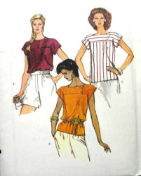 8307 SWEET VOGUE  VINTAGE PULLOVER YOKE TOPS PATTERN 8, 12